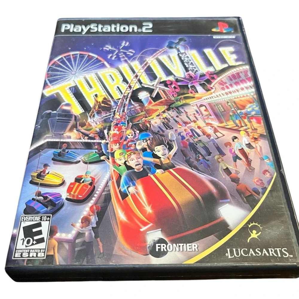 Thrillville Sony PlayStation 2 PS2 Game Roller Coaster Theme Park Tested CIB